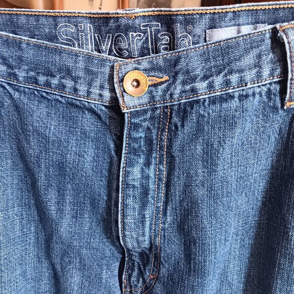 Vtg 42x32 Levis Jeans Silvertab 90s Y2K Baggy Fit Skater Denim Jeans Loose - Picture 4 of 9